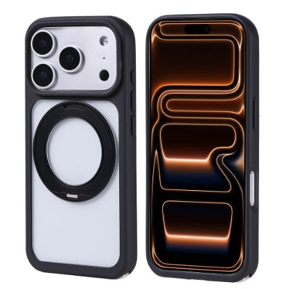 Apple iPhone 17 Pro Kılıf M-Safe Şarj Özellikli Standlı Zore Piza Silikon Kapak resmi