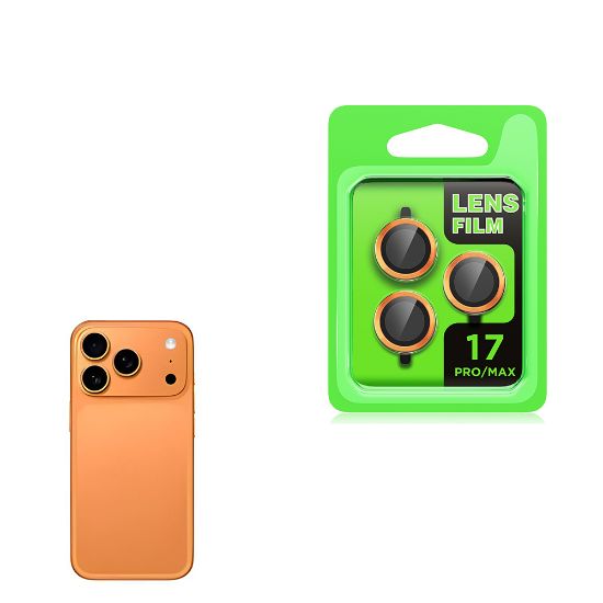 Apple iPhone 17 Pro Max Zore CL-07 Kamera Lens Koruyucu - Turuncu resmi