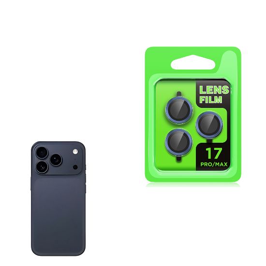 Apple iPhone 17 Pro Max Zore CL-07 Kamera Lens Koruyucu - Lacivert resmi