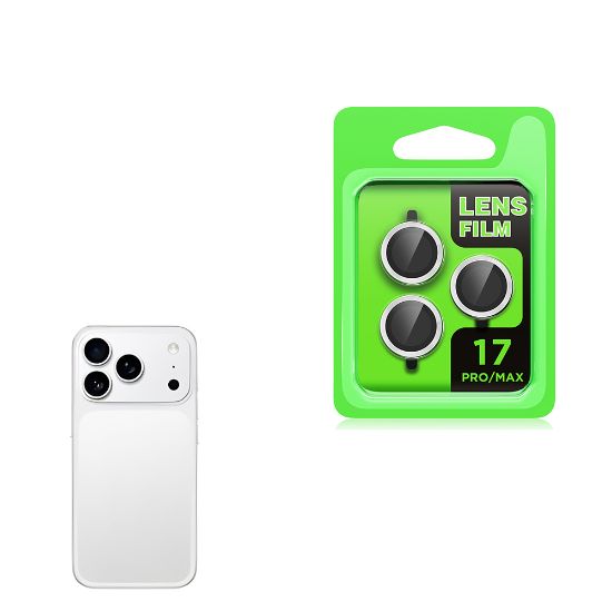 Apple iPhone 17 Pro Max Zore CL-07 Kamera Lens Koruyucu - Titanyum-Gümüş resmi