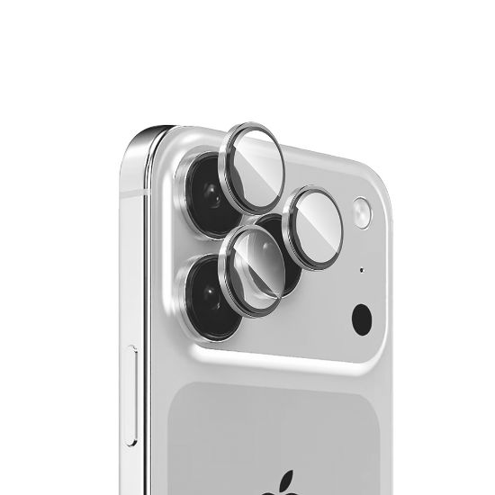 Apple iPhone 17 Pro Max Zore Mikro Kamera Lens Koruyucu - Gümüş resmi