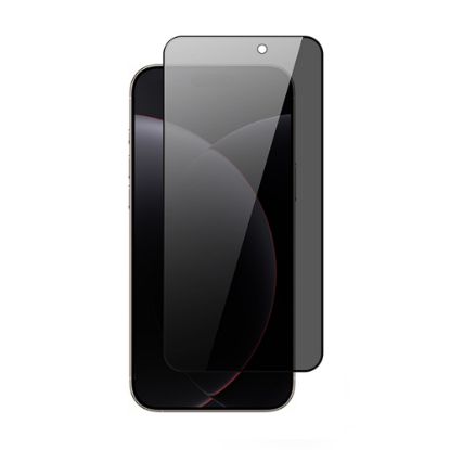 Apple iPhone 17 Pro Max Zore Rika Premium Privacy Temperli Cam Ekran Koruyucu - Siyah resmi