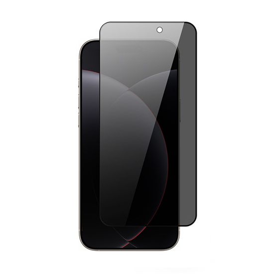 Apple iPhone 17 Pro Max Zore Rika Premium Privacy Temperli Cam Ekran Koruyucu - Siyah resmi