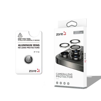 Apple iPhone 17 Air Zore CL-12 Premium Safir Parmak İzi Bırakmayan Anti-Reflective Kamera Lens Koruyucu - Gümüş resmi
