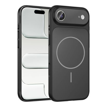 Apple iPhone 17 Air Kılıf Zore M-Safe Şarj Özellikli Kamera Korumalı Formen Kapak - Siyah resmi