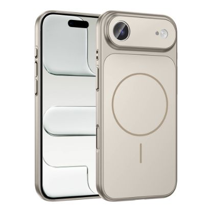 Apple iPhone 17 Air Kılıf Zore M-Safe Şarj Özellikli Kamera Korumalı Formen Kapak - Gri resmi