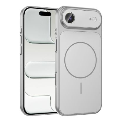 Apple iPhone 17 Air Kılıf Zore M-Safe Şarj Özellikli Kamera Korumalı Formen Kapak - Gümüş resmi