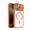 Apple iPhone 17 Pro Kılıf Wireless Şarj Özellikli Zore Krom M-safe Silikon Kapak - Turuncu resmi