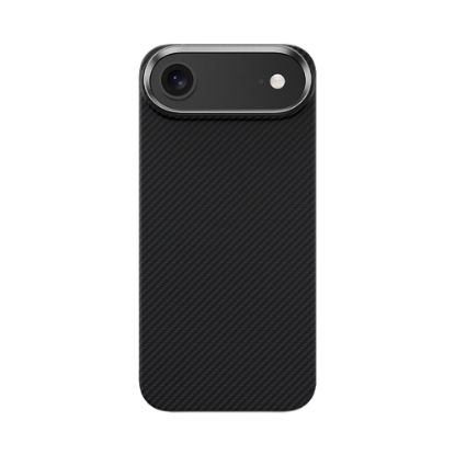 Apple iPhone 17 Air Kılıf Benks M-safe Şarj Özellikli Metal Kamera Çerçeveli Magnetik ArmorAir 600D Kevlar Fiber Kapak - Siyah resmi