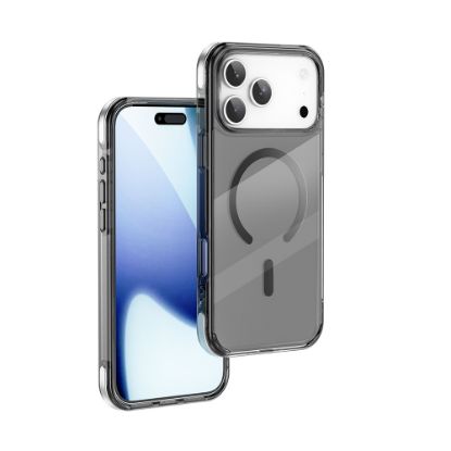 Apple iPhone 17 Pro Max Kılıf M-safe Şarj Özellikli Wiwu MCC-702 Titanyum Pro Serisi Sert PC Kapak - Siyah resmi