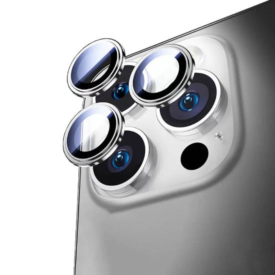 Apple iPhone 17 Pro Max? Wiwu Lens Guard Metal Kamera Lens Koruyucu - Gümüş resmi