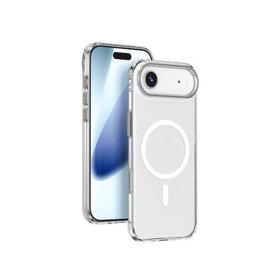 Apple iPhone 17 Air Kılıf M-safe Şarj Özellikli Wiwu YXK-208 Invisible Ultra Sert PC Kapak - Şeffaf resmi