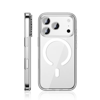 Apple iPhone 17 Pro Max Kılıf M-safe Şarj Özellikli Transparan Sert PC Wlons Pita Kapak - Şeffaf resmi