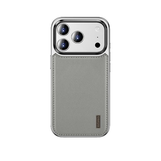 Apple iPhone 17 Pro Kılıf M-safe Şarj Özellikli Standlı Leto Kapak - Gri resmi