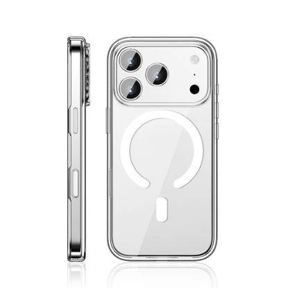 Apple iPhone 17 Pro Kılıf M-safe Şarj Özellikli Transparan Sert PC Wlons Pita Kapak - Şeffaf resmi