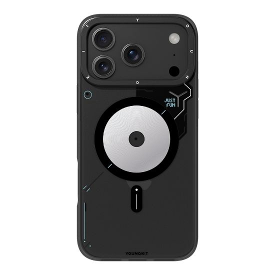 Apple iPhone 17 Pro Kılıf M-safe Şarj Özellikli Disk Desenli Youngkit Disc Battle Kapak resmi