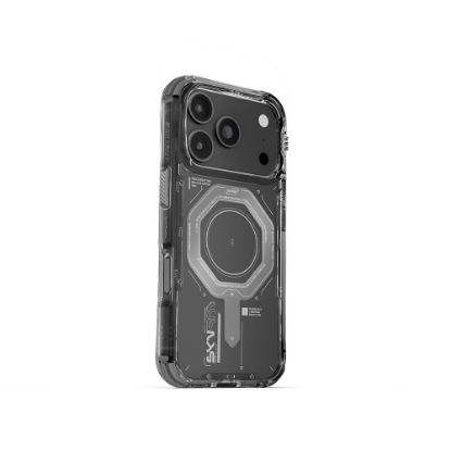 Apple iPhone 17 Pro Kılıf SkinArma M-safe Şarj Özellikli Airbag Tasarımlı Magma Kapak - Füme resmi