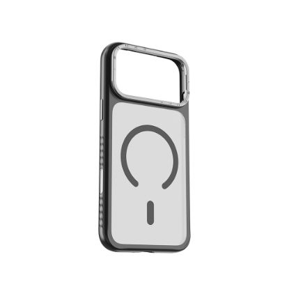 Apple iPhone 17 Pro Kılıf M-safe Şarj Özellikli Metal Kamera Standlı Lenyes CK226 PC Kapak - Siyah resmi