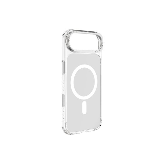 Apple iPhone 17 Air Kılıf M-safe Şarj Özellikli Metal Kamera Çerçeveli Airbag Tasarımlı Lenyes CK221 Sert PC Kapak - Şeffaf resmi